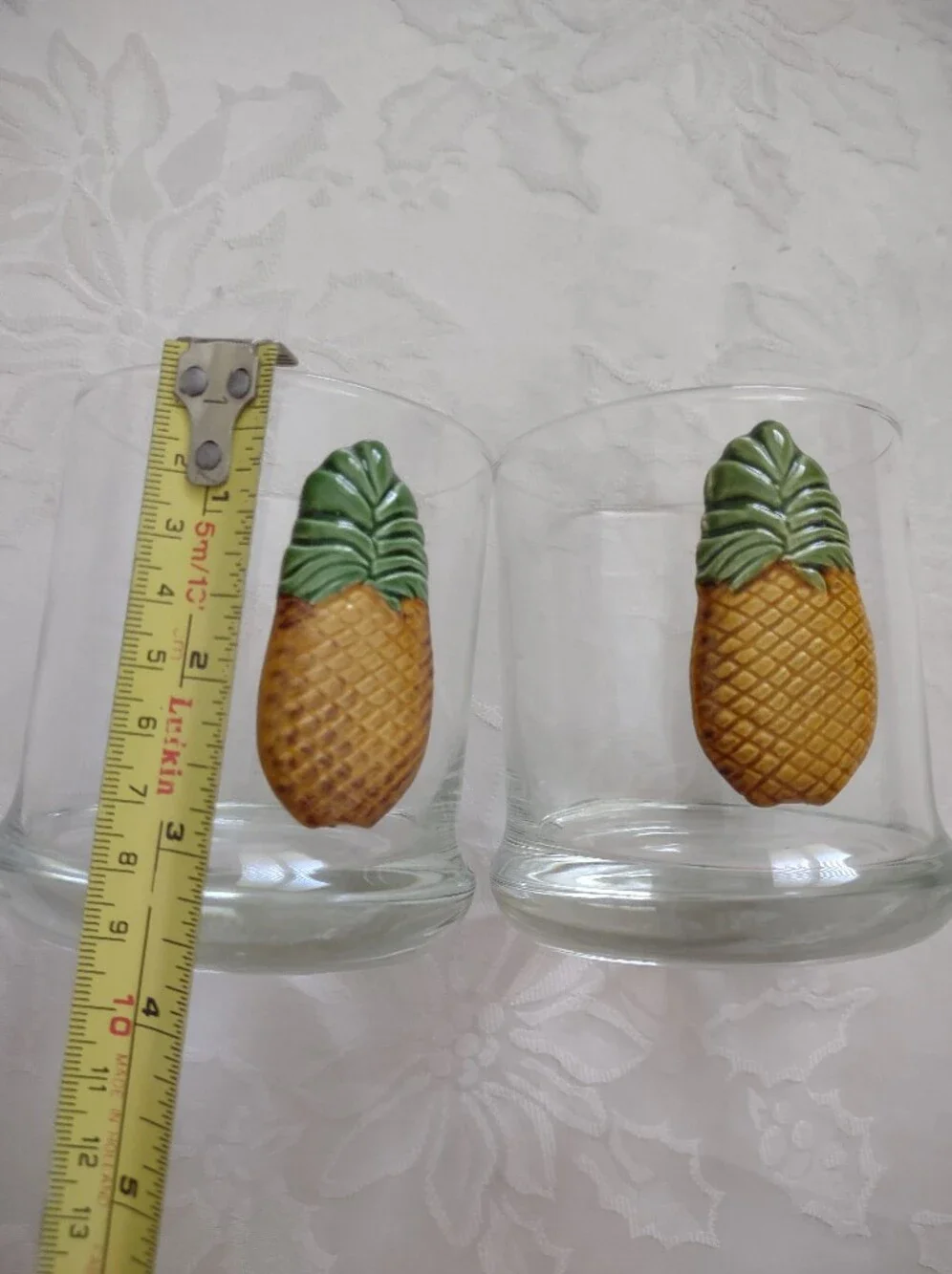 Pineapple Fruit 3D Decorated Glasses Stemless Wine Cocktail